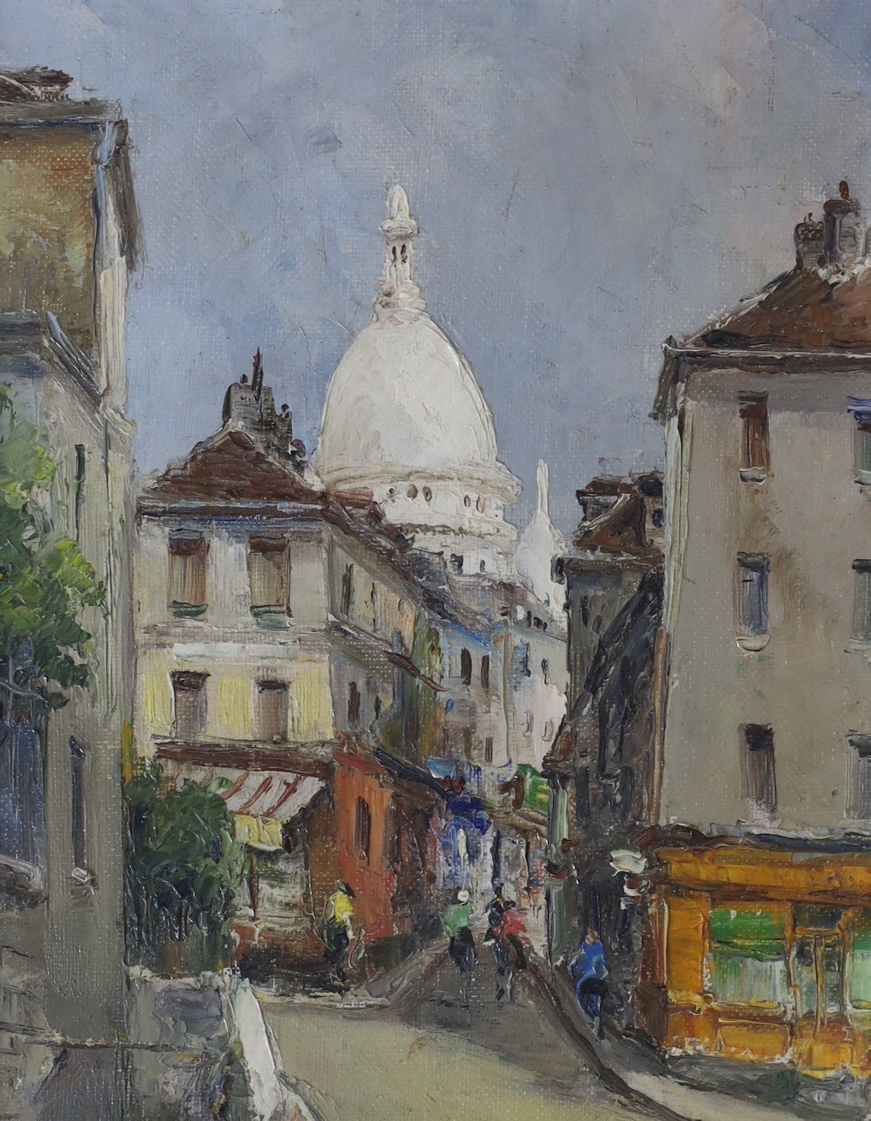 Julien Brosius (1917-2004), oil on canvas, 'Rue Le Pic, Paris', signed, 23 x 18cm